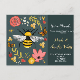 Cartão Postal De Anúncio Nós nos mudamos Novo endereço natureza