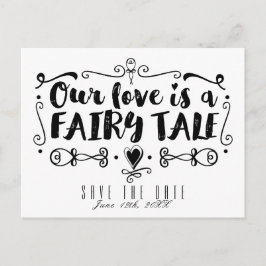 Cartão Postal De Anúncio NOSSO AMOR É UM CONTOS DE FADAS Casamento Salve a
