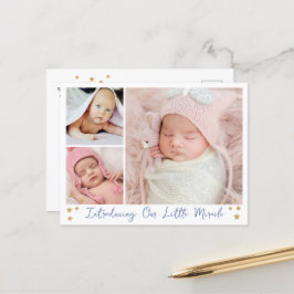 Cartão Postal De Anúncio Nosso Pequeno Milagre Estrela Dourada 3 Fotos Bebê