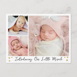 Cartão Postal De Anúncio Nosso Pequeno Milagre Estrela Dourada 3 Fotos Bebê