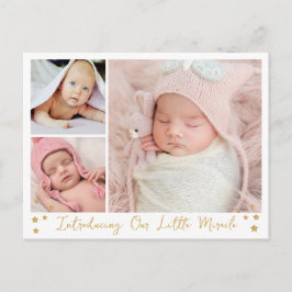 Cartão Postal De Anúncio Nosso Pequeno Milagre Estrela Dourada 3 Fotos Bebê