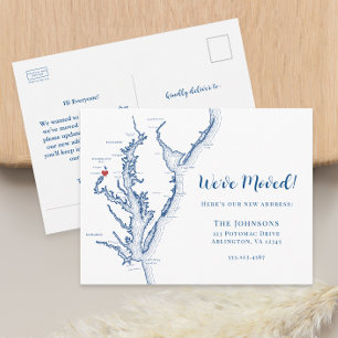 Cartão Postal De Anúncio Nova Casa Alexandria VA Map Moving