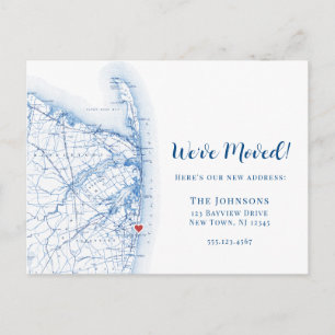 Cartão Postal De Anúncio Nova Casa Long Branch Nova Jersey Mapa Mudança