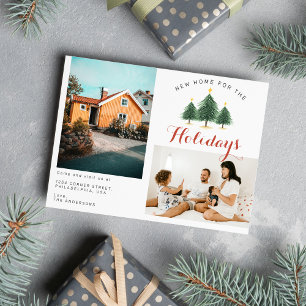 Cartão Postal De Anúncio Nova casa para o movimento da árvore de Natal de