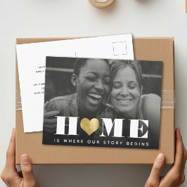 Cartão Postal De Anúncio Nova Casa Simples Movimentação Moderna Legal e Min