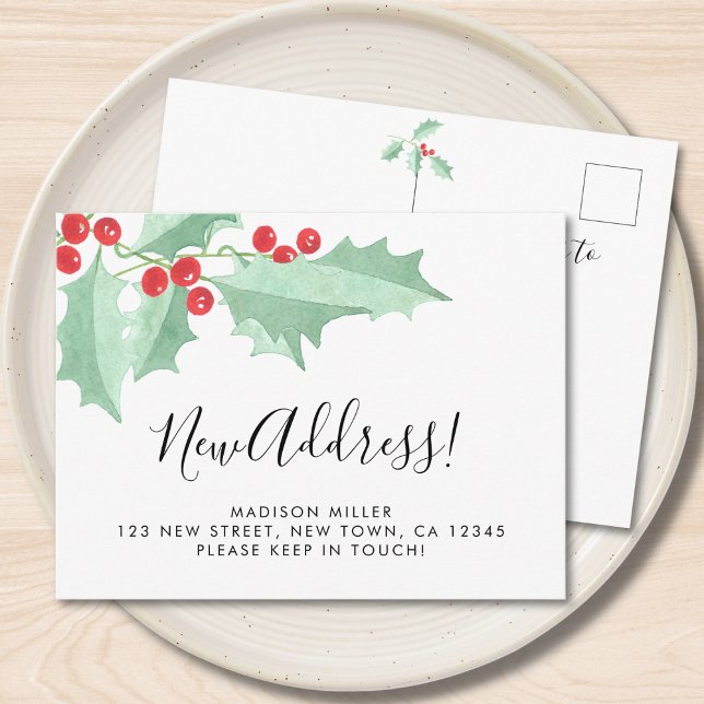Cartão Postal De Anúncio Nova Endereço Mudança Holly  (Criador carregado)