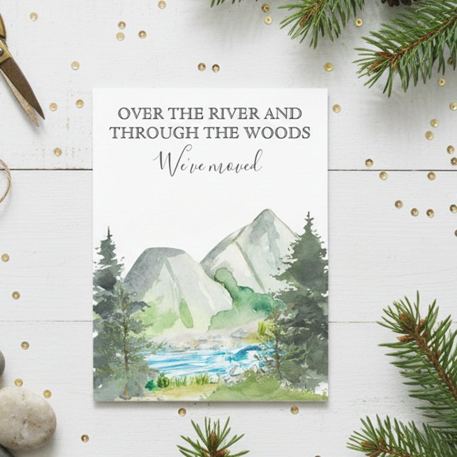 Cartão Postal De Anúncio Nova Floresta do Rio Cabin em Movimento (Criador carregado)