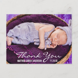 Cartão Postal De Anúncio Nova Foto Moderna do Bebê Obrigado
