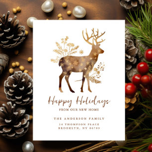 Cartão Postal De Anúncio Nova placa principal da Reindet Dourada