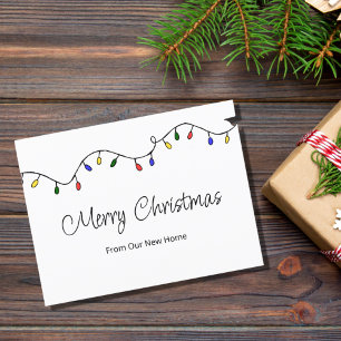 Cartão Postal De Anúncio Novas Luzes De Natal Festivas Em Movimento