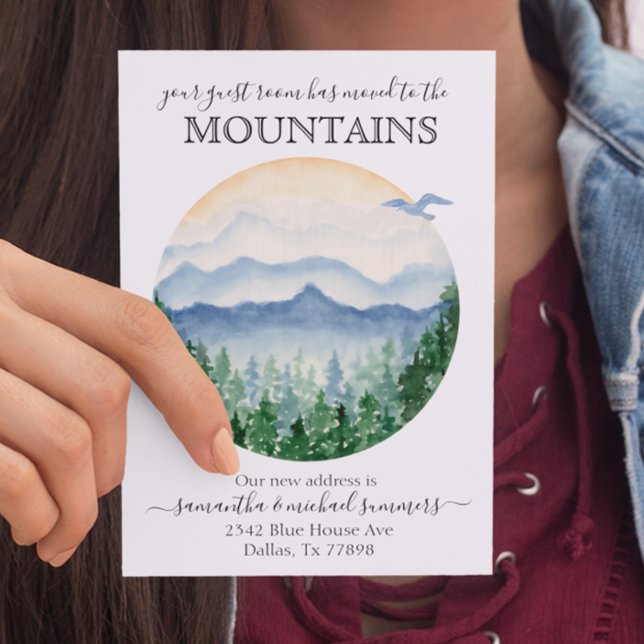 Cartão Postal De Anúncio Novas Montanhas de Lodge de Cabina em Movimento (Criador carregado)