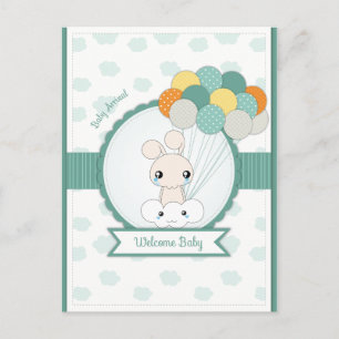 Cartão Postal De Anúncio Novas Parabéns para Bebês