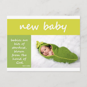 Cartão Postal De Anúncio Novo Bebê