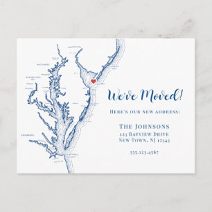 Cartão Postal De Anúncio Novo Cabo de Maio Nova Jersey Map em Movimento