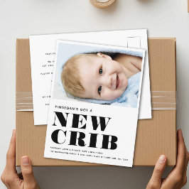 Cartão Postal De Anúncio NOVO CRIB Simples Foto para Bebês Movimentação Mín