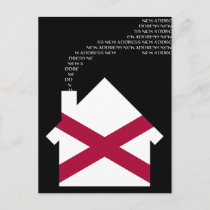 Cartão Postal De Anúncio novo endereço alabama