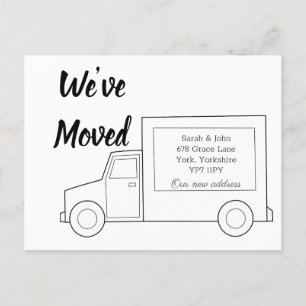 Cartão Postal De Anúncio Novo Endereço de Casa Simples Mudamos
