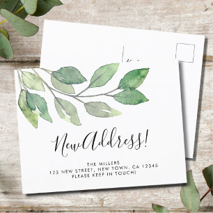 Cartão Postal De Anúncio Novo Endereço em Movimento