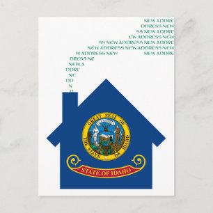 Cartão Postal De Anúncio novo endereço idaho
