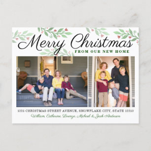 Cartão Postal De Anúncio Novo Lar Feliz Natal 2 Foto Feriado Movendo