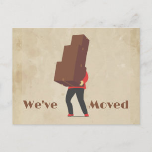 Cartão Postal De Anúncio Novo lembrete de endereço divertido, novo cartão p