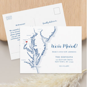 Cartão Postal De Anúncio Novo Mapa de Washington DC para Casa em Movimento