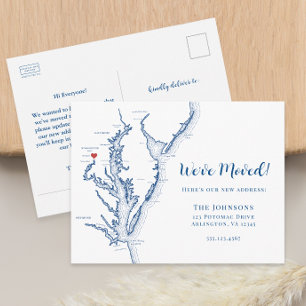 Cartão Postal De Anúncio Novo Mapa do Arlington VA em Movimento