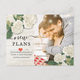 Cartão Postal De Anúncio Novo Plano Casamento Adiamento Mudança De Plano Fo