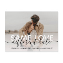 Novo plano simples tipografia casamento muda data