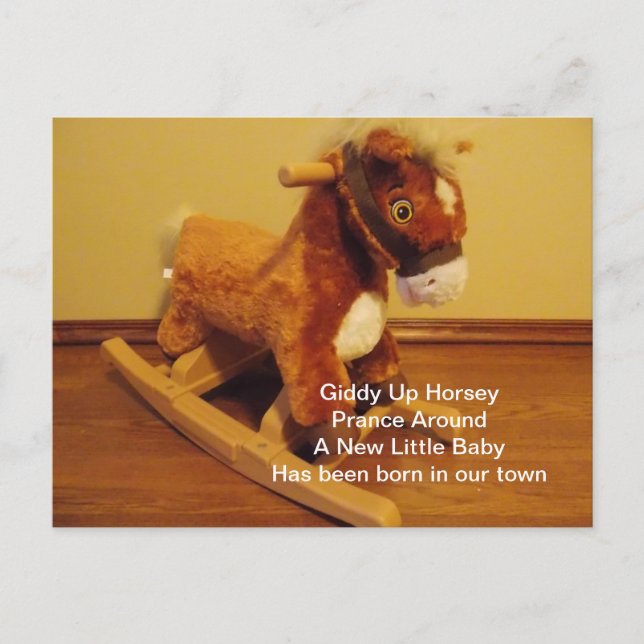 Cartão Postal De Anúncio Novos Parabéns para Bebês (Frente)