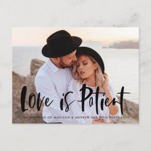 Cartão Postal De Anúncio O Amor com Escrita em Pincel Negrito é o Adiament