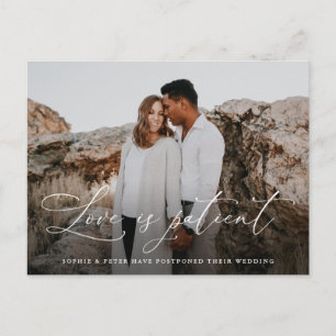 Cartão Postal De Anúncio O Amor com Script Simplesmente Elegante é o Adiam