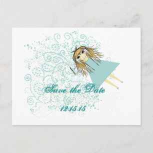 Cartão Postal De Anúncio O amor nos dá um Casamento Fada