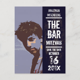 Cartão Postal De Anúncio O Bar de Rock Mitzvah Guarda a Data