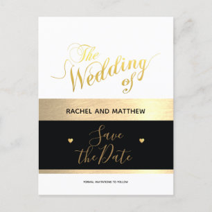 Cartão Postal De Anúncio o casamento de / save-the-date