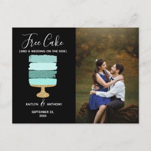Cartão Postal De Anúncio O Casamento Fotográfico Moderno De Bolo Livre Sal