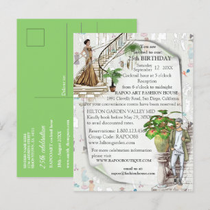 Cartão Postal De Anúncio O designer de moda 