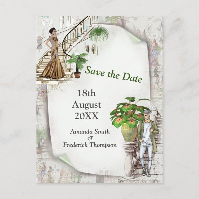 Cartão Postal De Anúncio O designer de moda  (Frente)