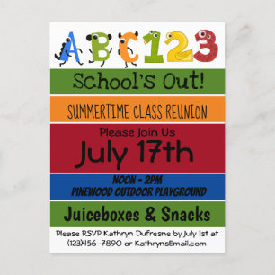 Cartão Postal De Anúncio O divertimento da "escola reunião de classe do