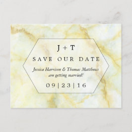 Cartão Postal De Anúncio O Elegante Casamento do Efeito Marble Salva A Data