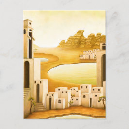 Cartão Postal De Anúncio "O Lugar" - Pintura do Deserto do Oriente Médio