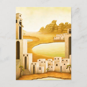 Cartão Postal De Anúncio "O Lugar" - Pintura do Deserto do Oriente Médio
