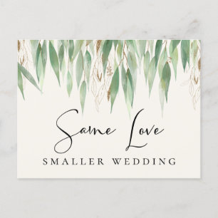 Cartão Postal De Anúncio O Mesmo Amor Casamento Menor Verdejante
