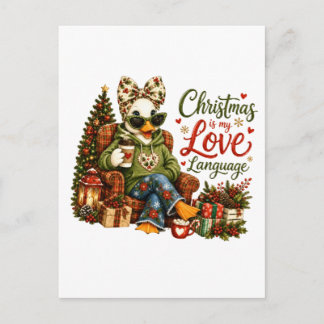 Cartão Postal De Anúncio O Natal é Minha Linguagem do Amor