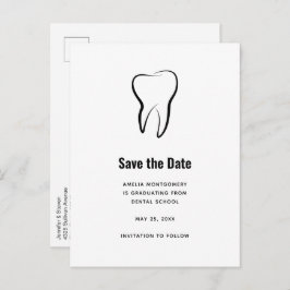 Cartão Postal De Anúncio Odontologia Dental Save a Data