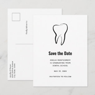 Cartão Postal De Anúncio Odontologia Dental Save a Data