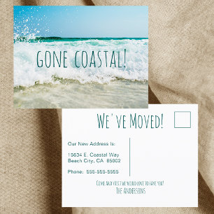 Cartão Postal De Anúncio Onda de Nova Casa na Costa Desaparecida em Aquarel