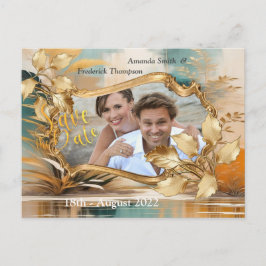 Cartão Postal De Anúncio Ondas e cenários orientais artísticos asiáticos