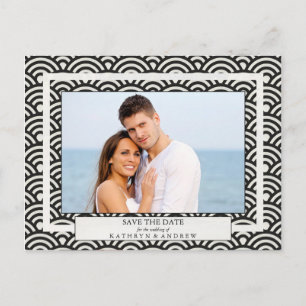 Cartão Postal De Anúncio Ondas Seigaiha Japonesas Fotografia Save The Date