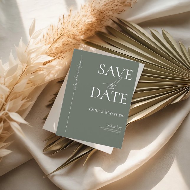 Cartão Postal De Anúncio Onde O Forever Começa Sage Salvar A Data (Criador carregado)